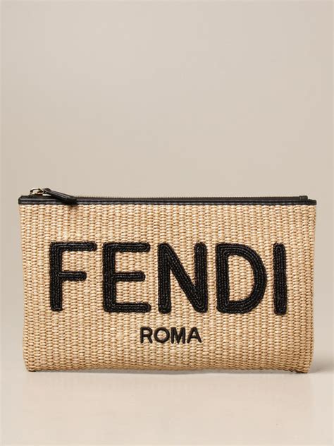 pochette a mano fendi|fendi medium pouch.